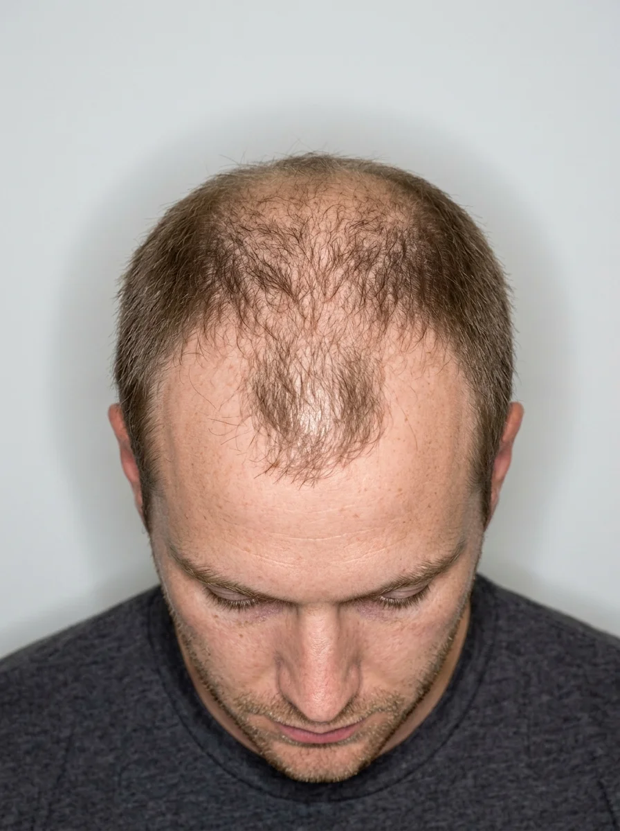 Patient before hair transplant, Male 34, 2800 grafts FUE